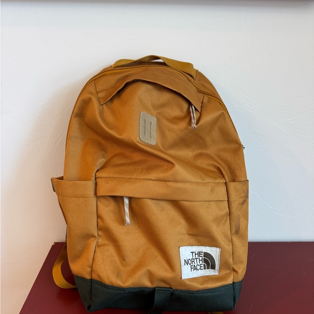 The North Face Tan and Black Backpack